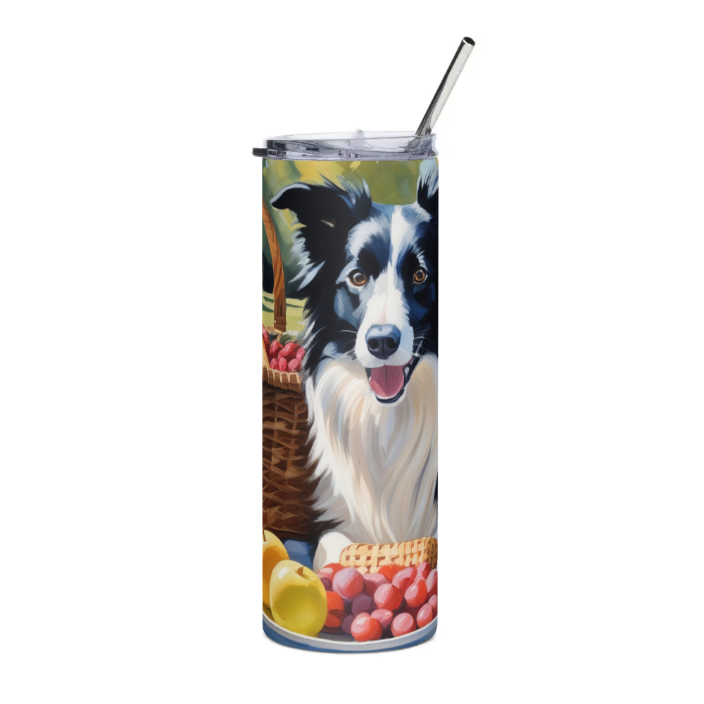 PugMug Custom Border Collie Stainless Steel Tumbler