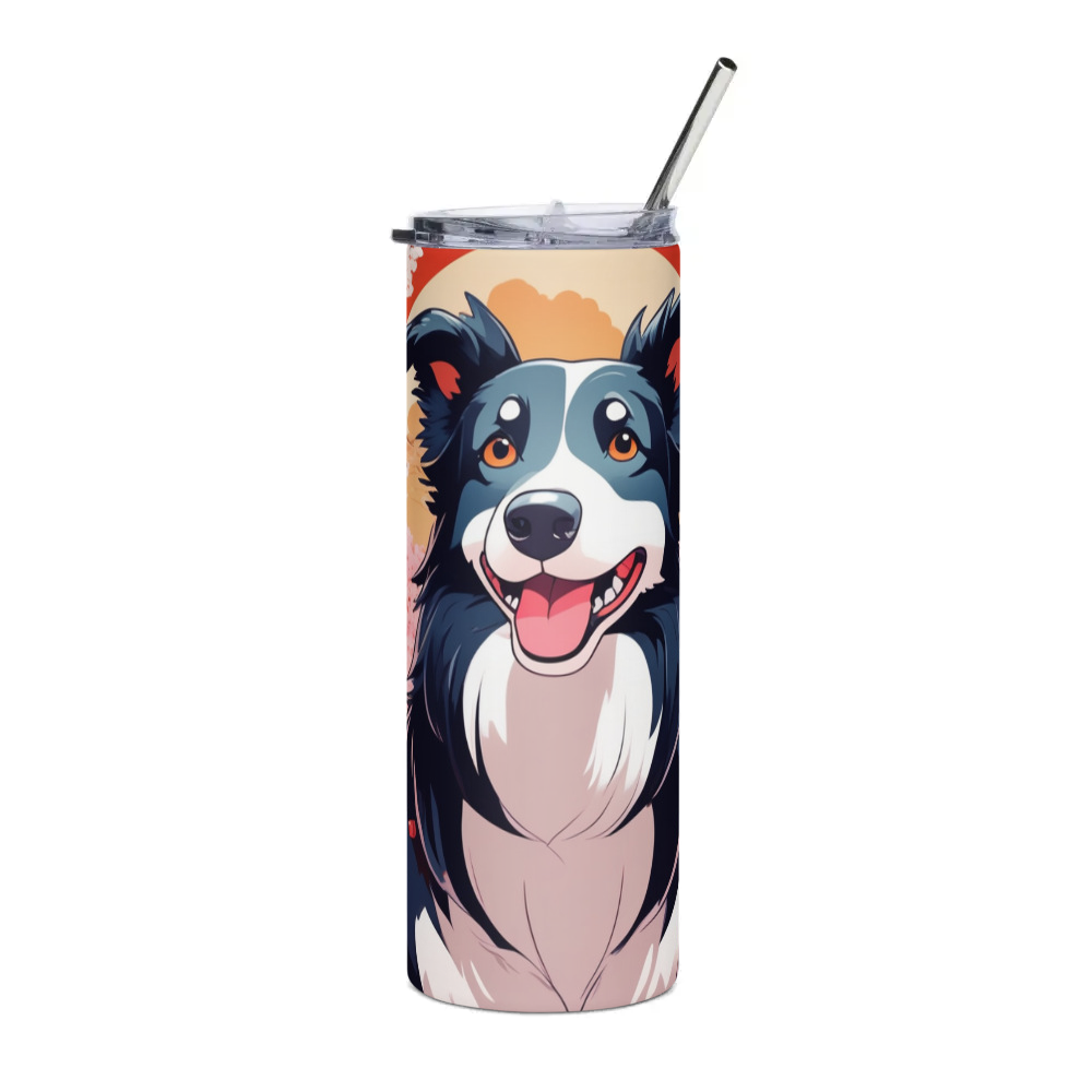 PugMug Custom Border Collie Stainless Steel Tumbler