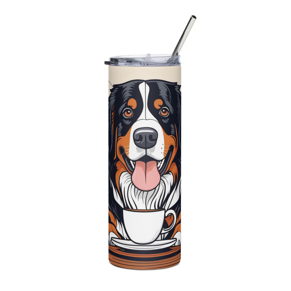 PugMug Custom Bernese Mountain Dog Stainless Steel Tumbler