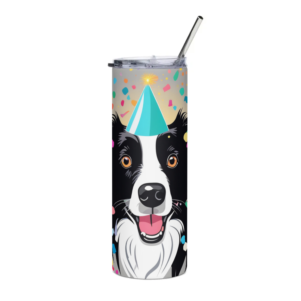 PugMug Custom Border Collie Stainless Steel Tumbler