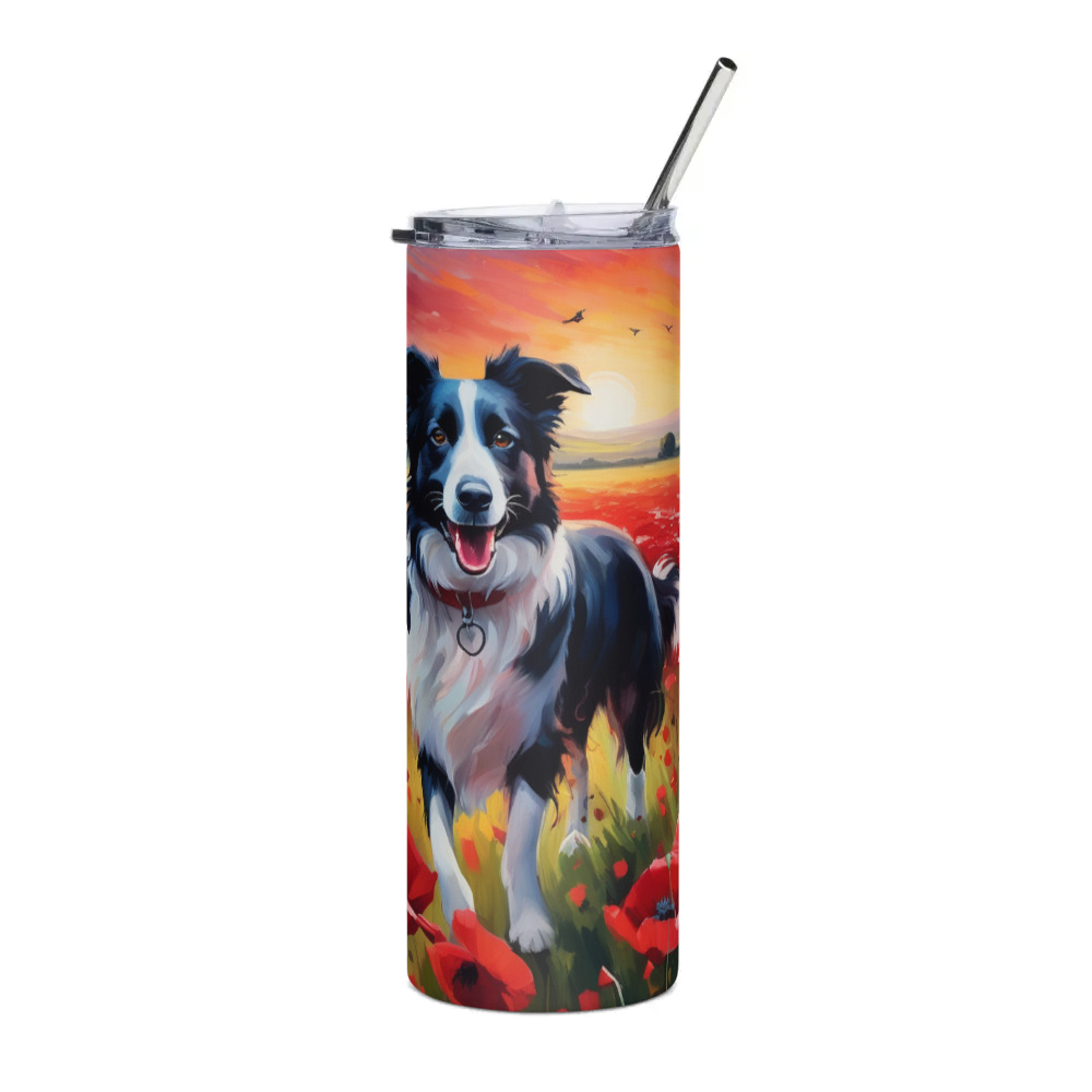 PugMug Custom Border Collie Stainless Steel Tumbler