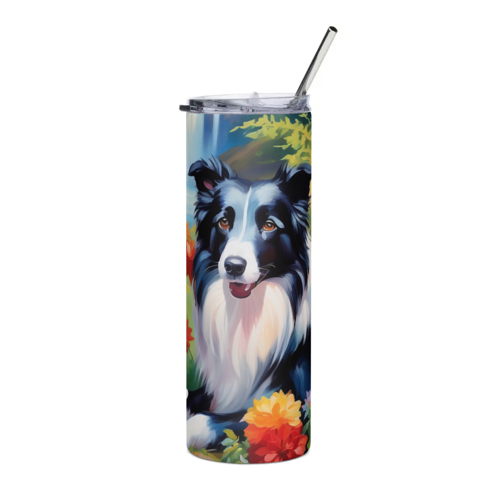 PugMug Custom Border Collie Stainless Steel Tumbler
