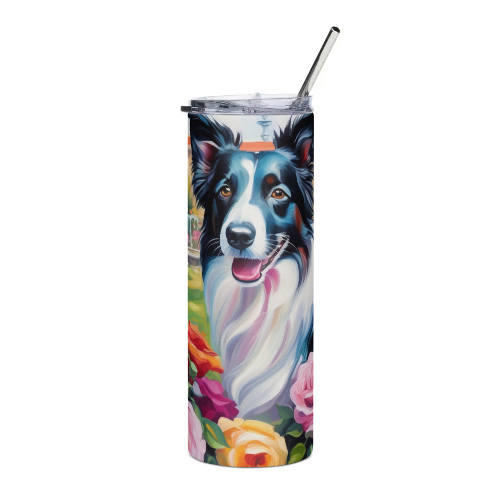 PugMug Custom Border Collie Stainless Steel Tumbler