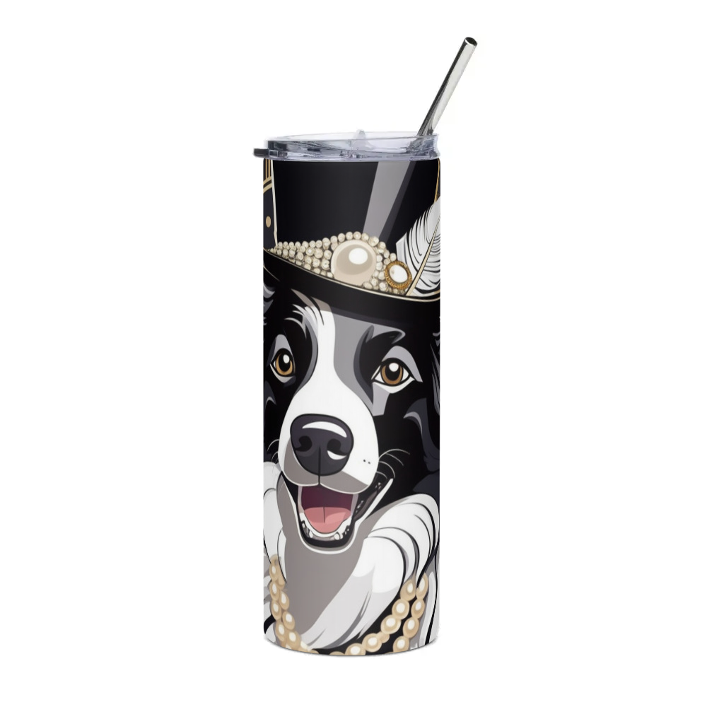 PugMug Custom Border Collie Stainless Steel Tumbler