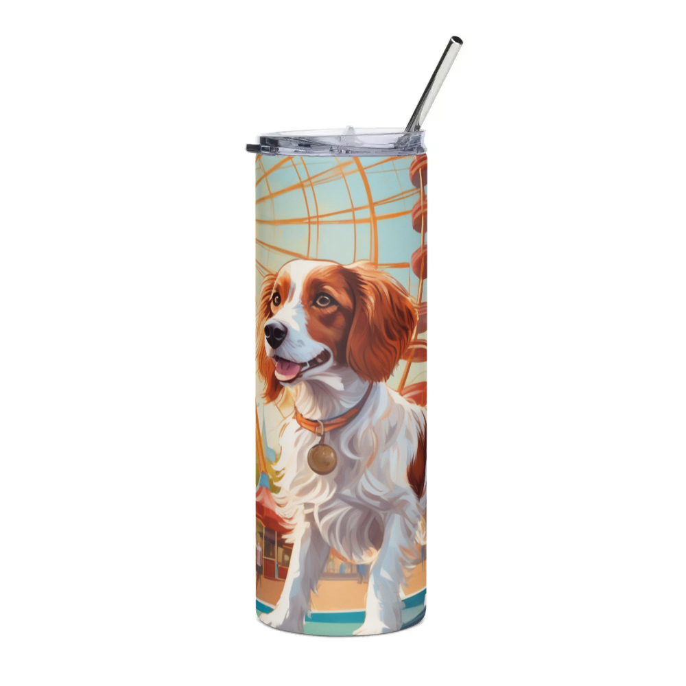 PugMug Custom Brittany Dog Stainless Steel Tumbler