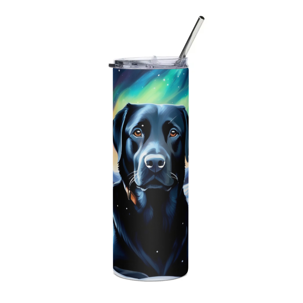 PugMug Custom Black Labrador Retriever Stainless Steel Tumbler