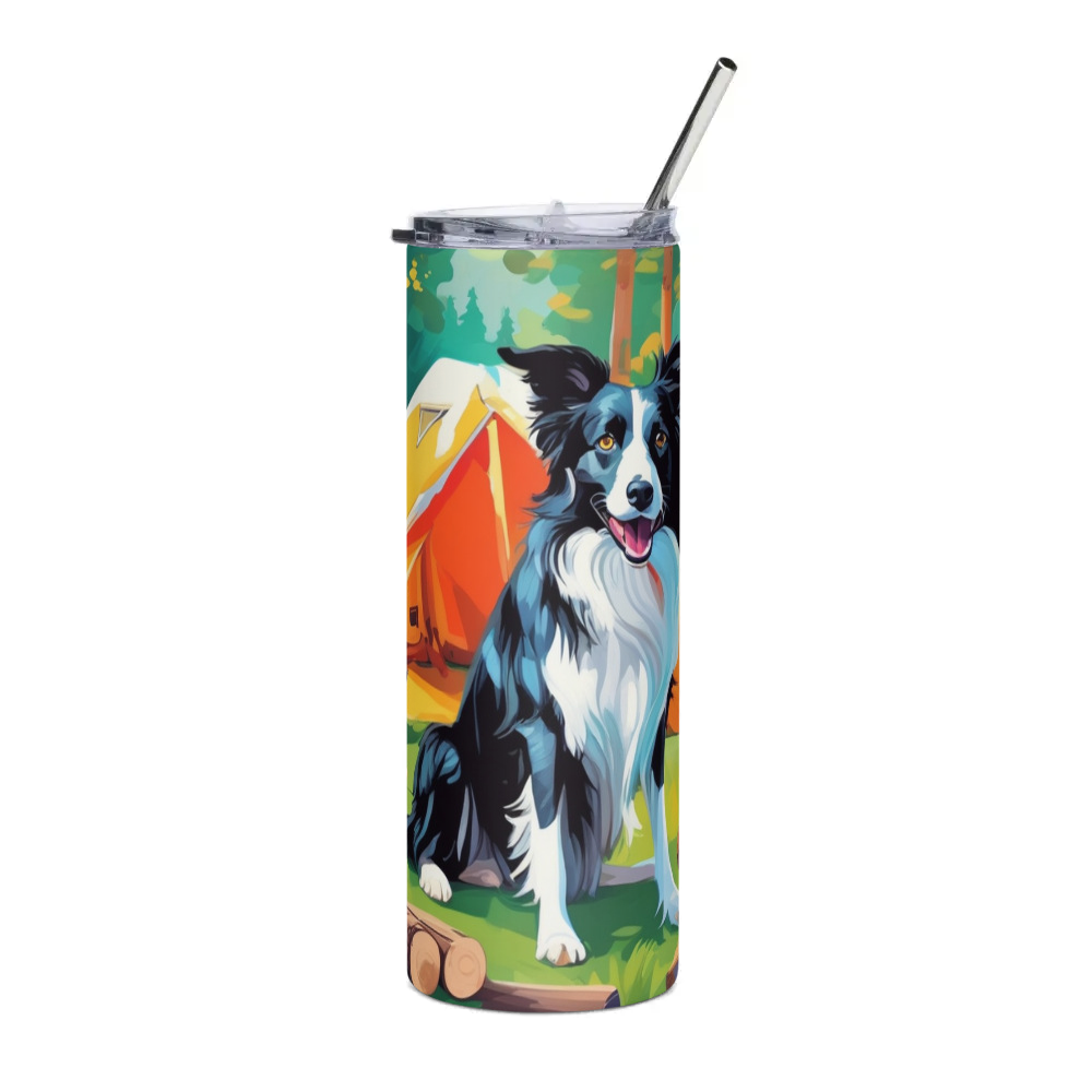 PugMug Custom Border Collie Stainless Steel Tumbler