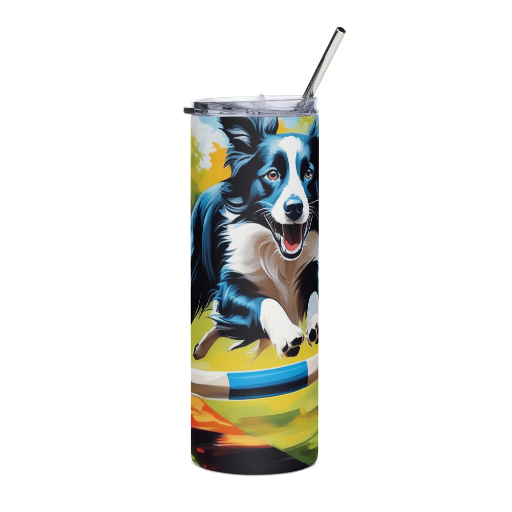 PugMug Custom Border Collie Stainless Steel Tumbler