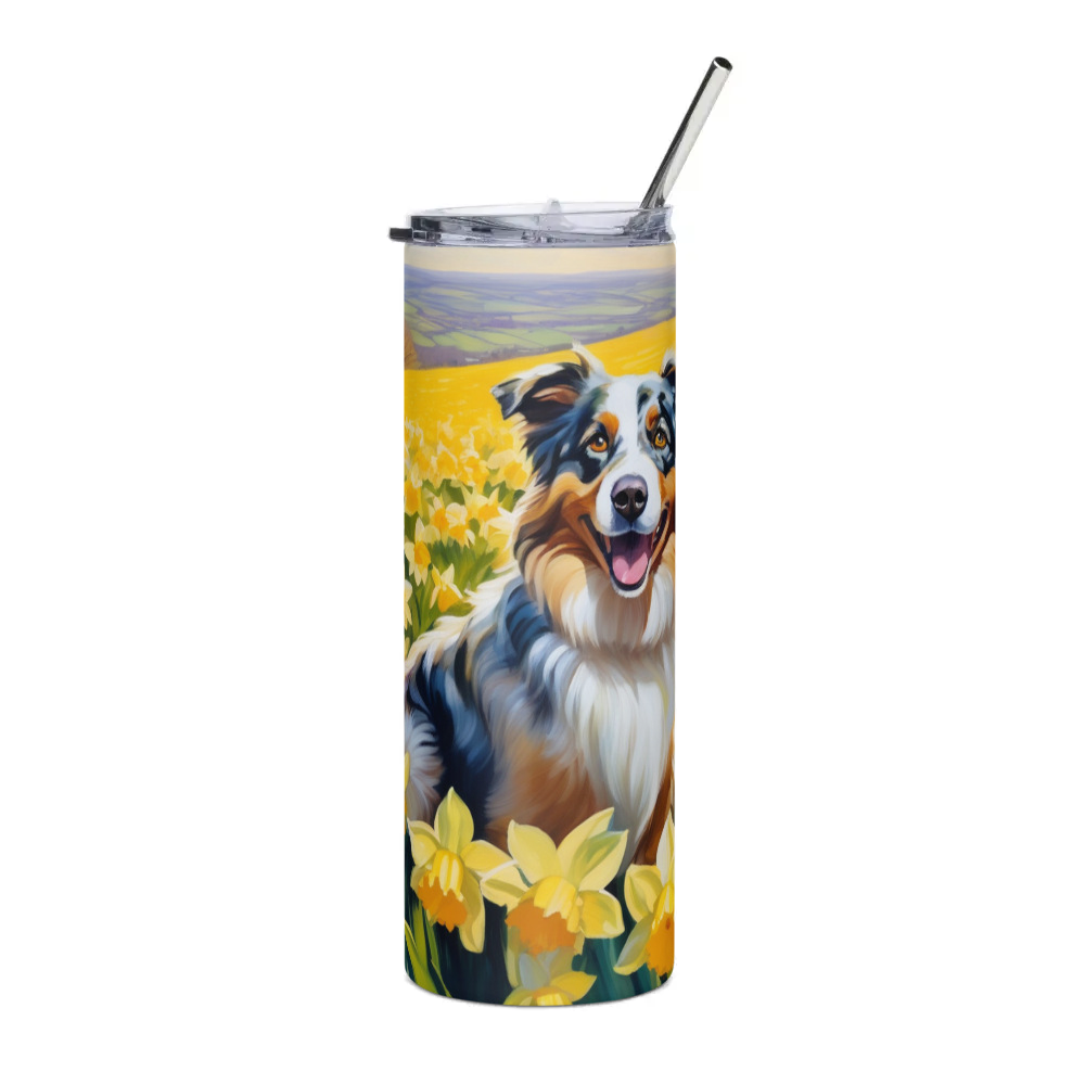 PugMug Custom Australian Shepherd Dog Stainless Steel Tumbler