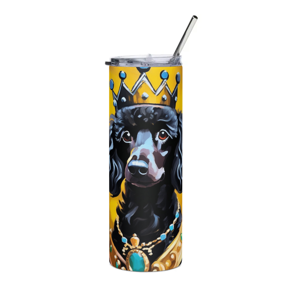 PugMug Custom Black Poodle Stainless Steel Tumbler
