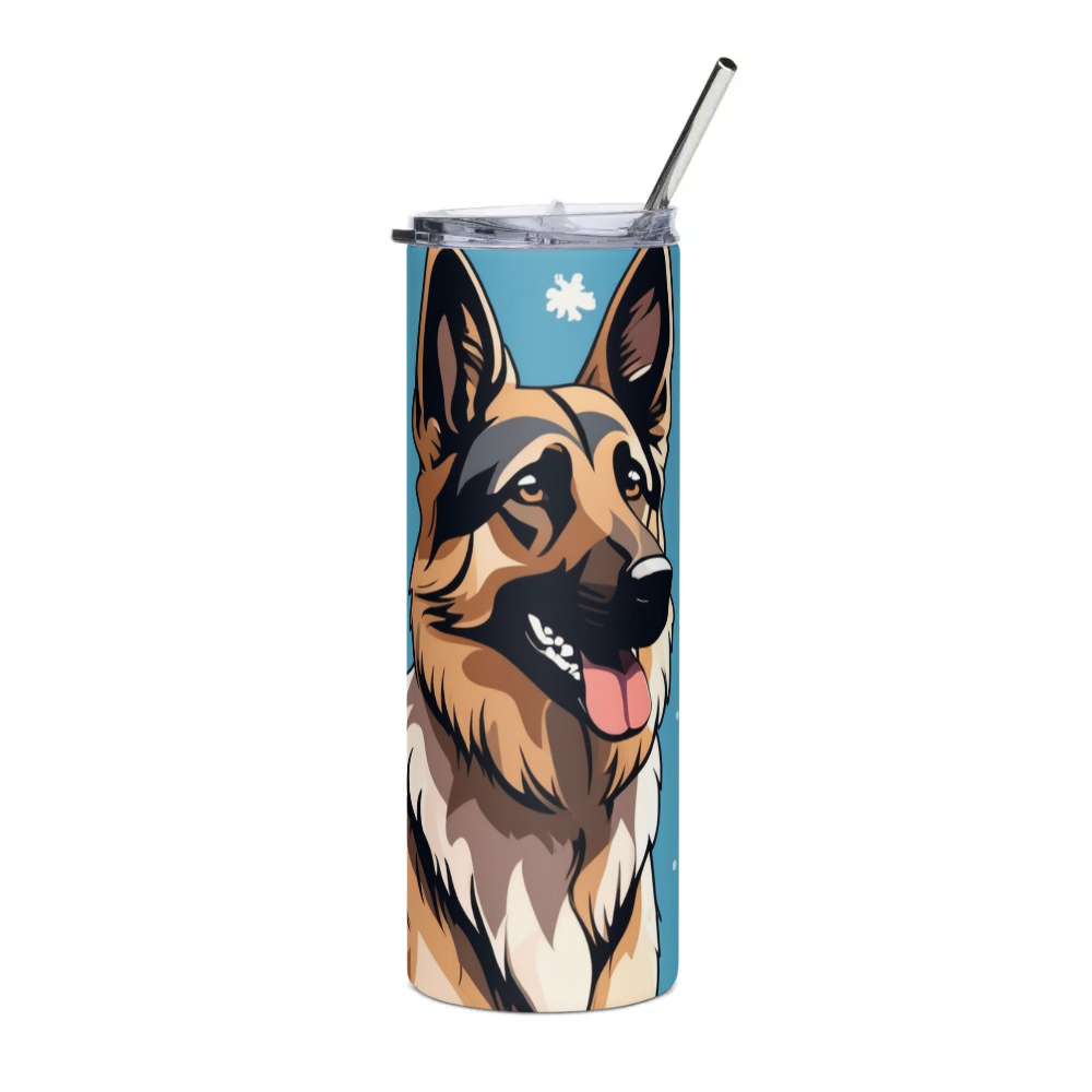 PugMug Custom German Shepherd Dog Stainless Steel Tumbler