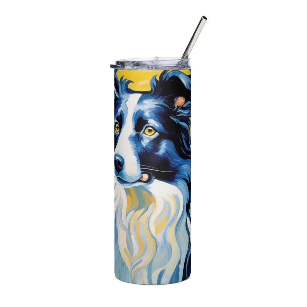 PugMug Custom Border Collie Stainless Steel Tumbler