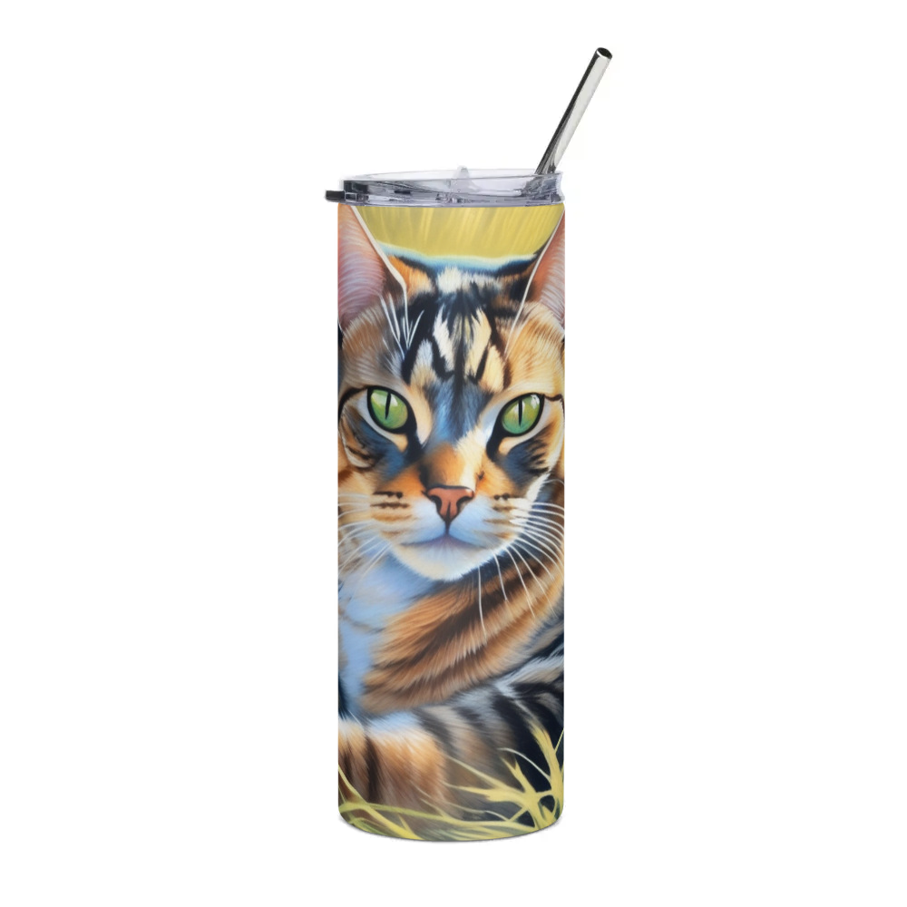 PugMug Custom Tabby Exotic Cat Stainless Steel Tumbler