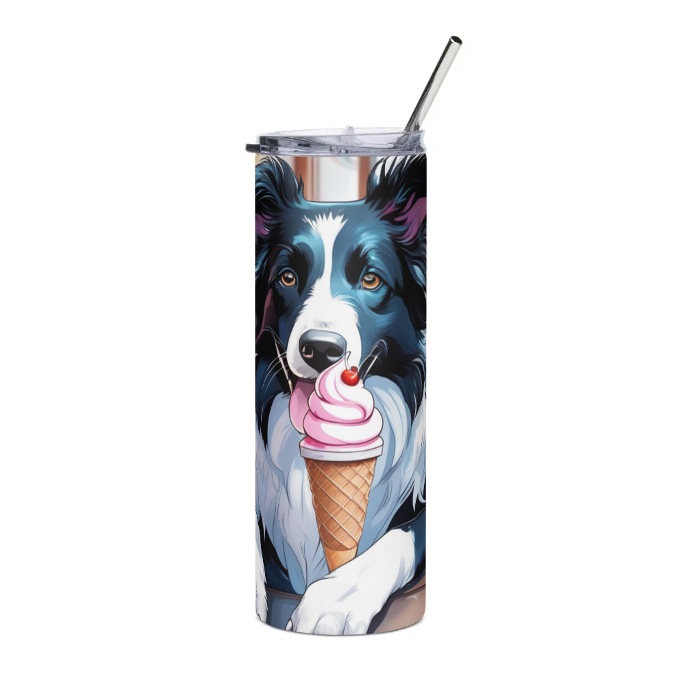 PugMug Custom Border Collie Stainless Steel Tumbler