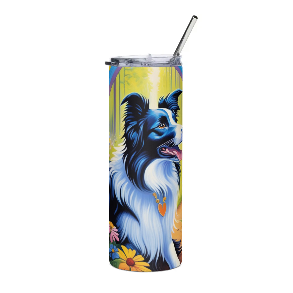 PugMug Custom Border Collie Stainless Steel Tumbler