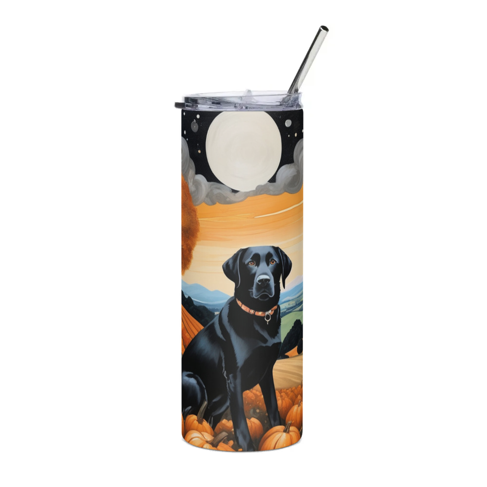PugMug Custom Black Labrador Retriever Stainless Steel Tumbler
