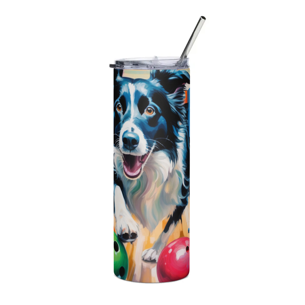 PugMug Custom Border Collie Stainless Steel Tumbler