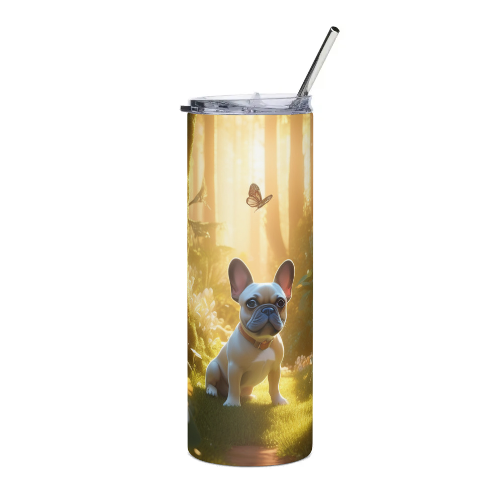 PugMug Custom Tan French Bulldog Stainless Steel Tumbler