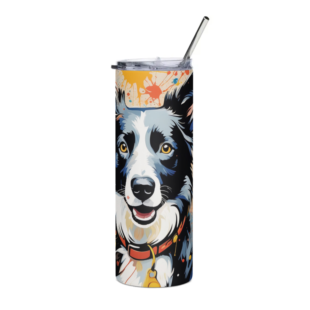 PugMug Custom Border Collie Stainless Steel Tumbler