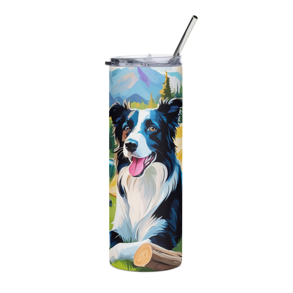 PugMug Custom Border Collie Stainless Steel Tumbler