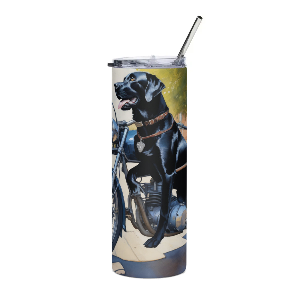 PugMug Custom Black Labrador Retriever Stainless Steel Tumbler
