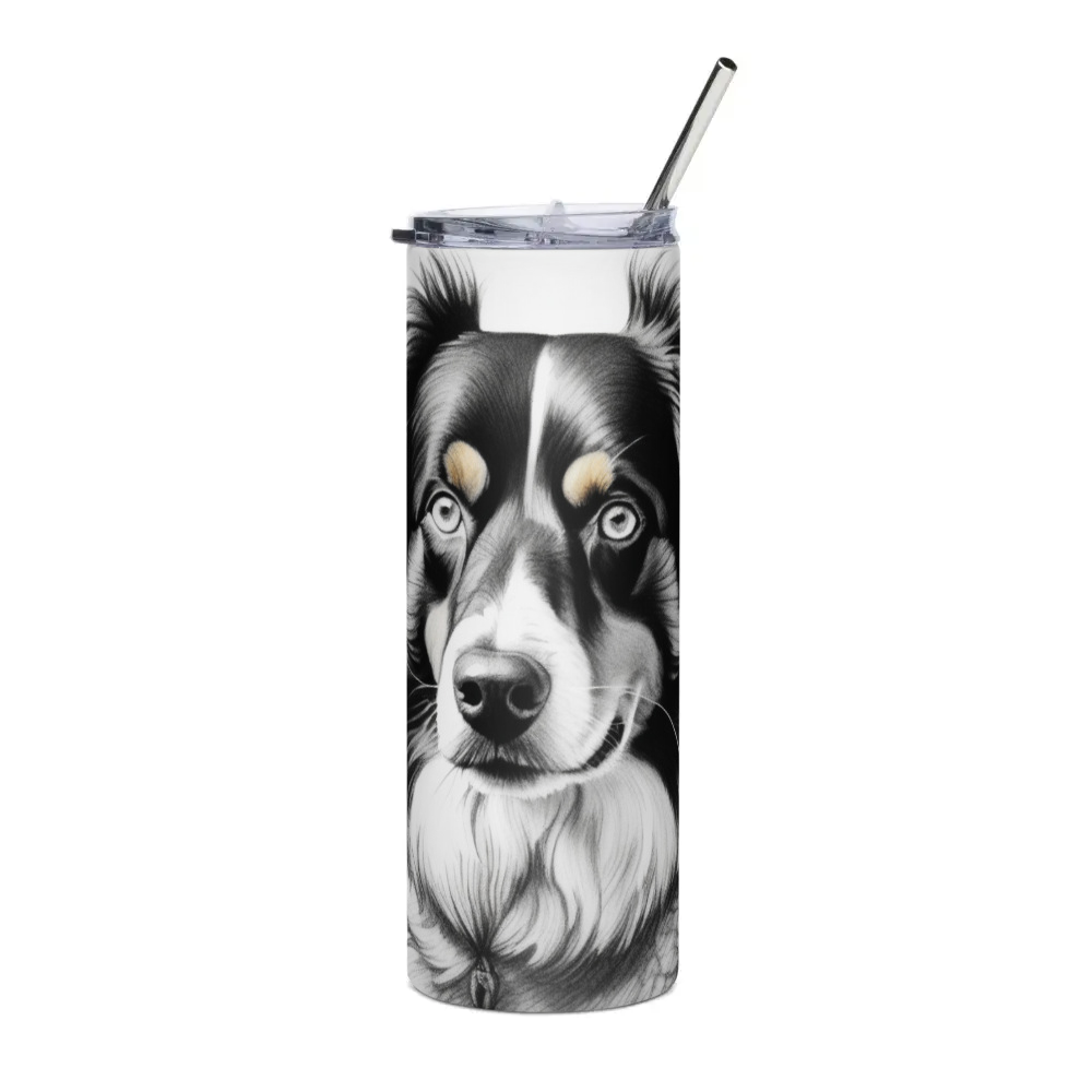 PugMug Custom Miniature American Shepherd Stainless Steel Tumbler