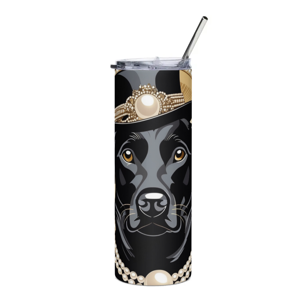 PugMug Custom Black Labrador Retriever Stainless Steel Tumbler