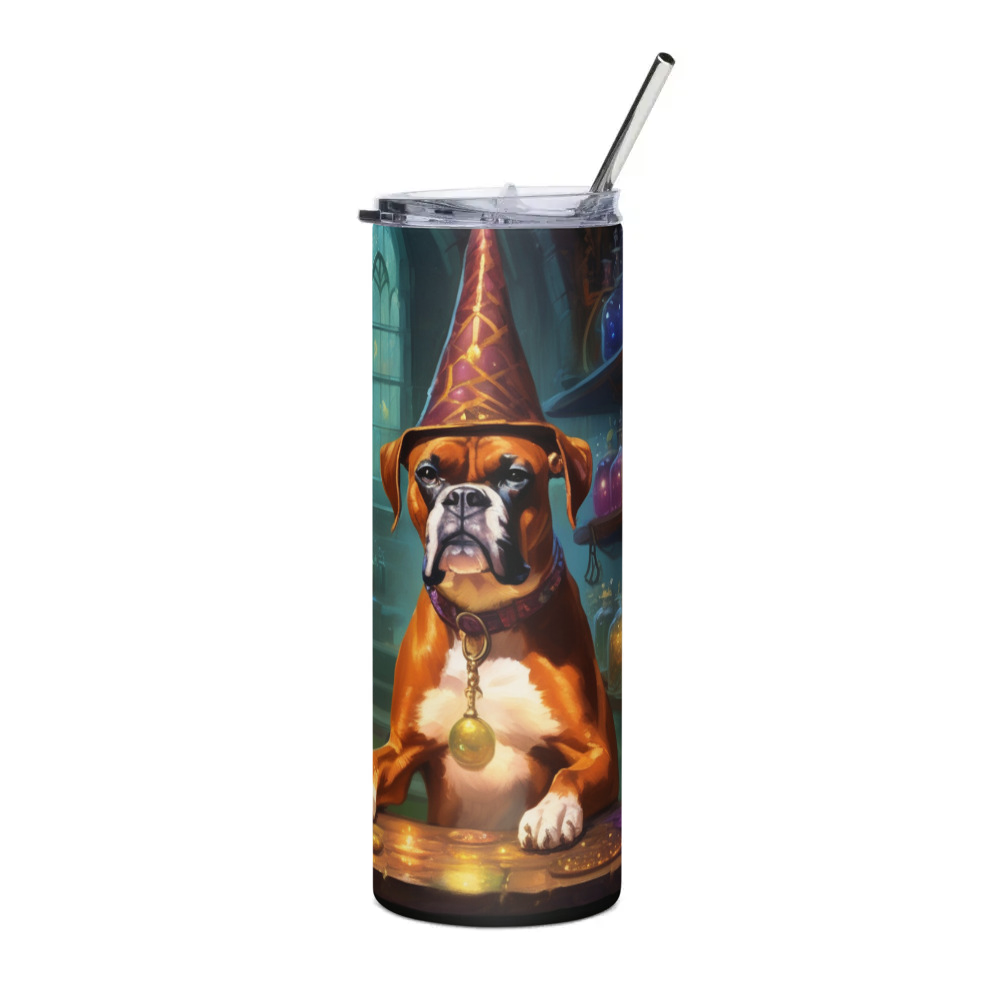 PugMug Custom Boxer Dog Stainless Steel Tumbler