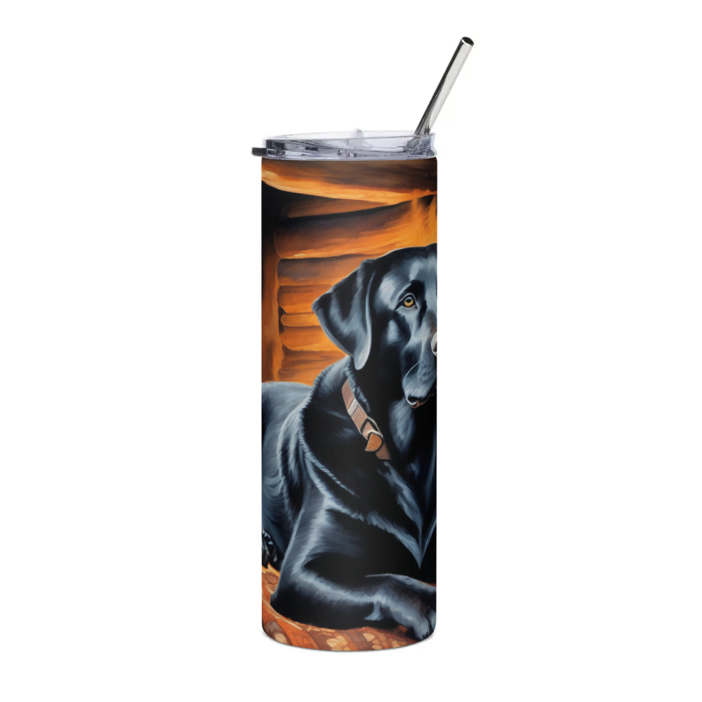 PugMug Custom Black Labrador Retriever Stainless Steel Tumbler
