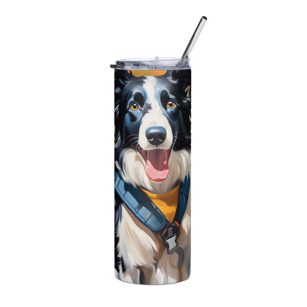 PugMug Custom Border Collie Stainless Steel Tumbler