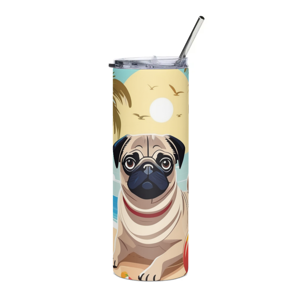 PugMug Custom Pug Stainless Steel Tumbler