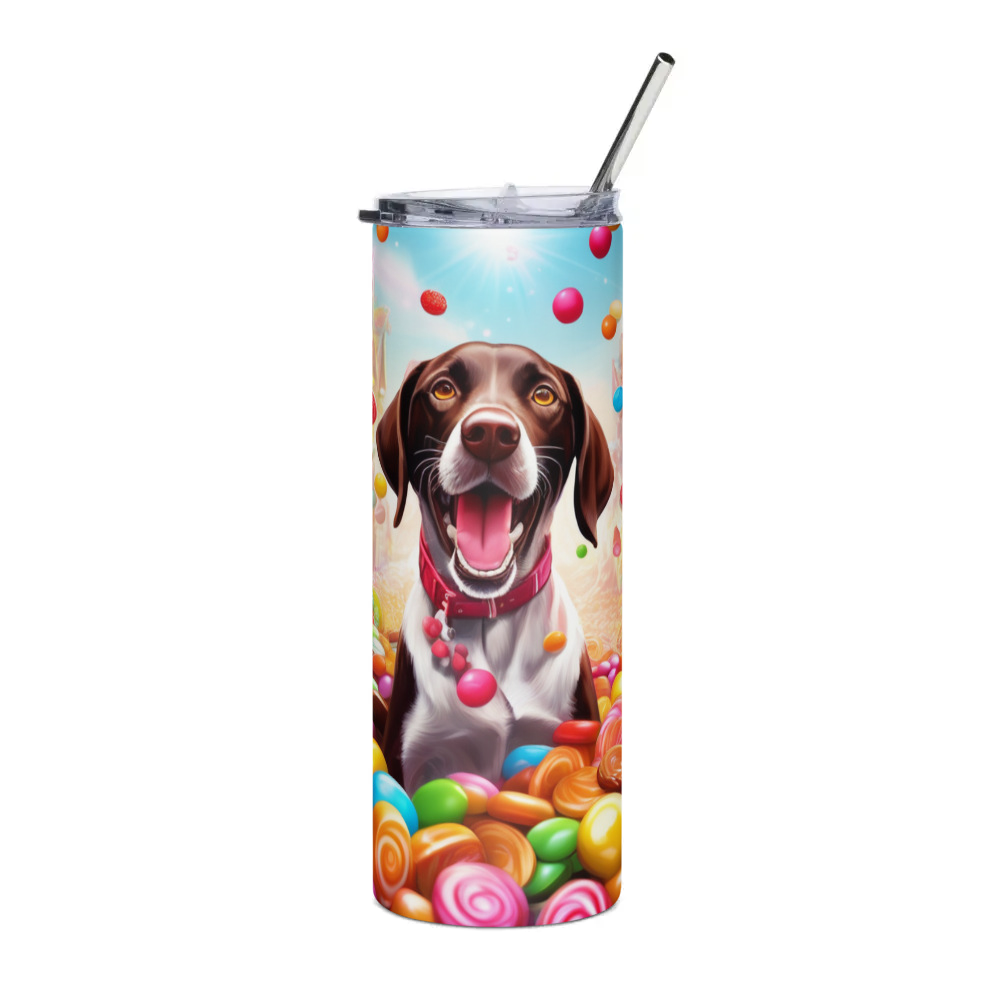 PugMug Custom Pointer Dog Stainless Steel Tumbler