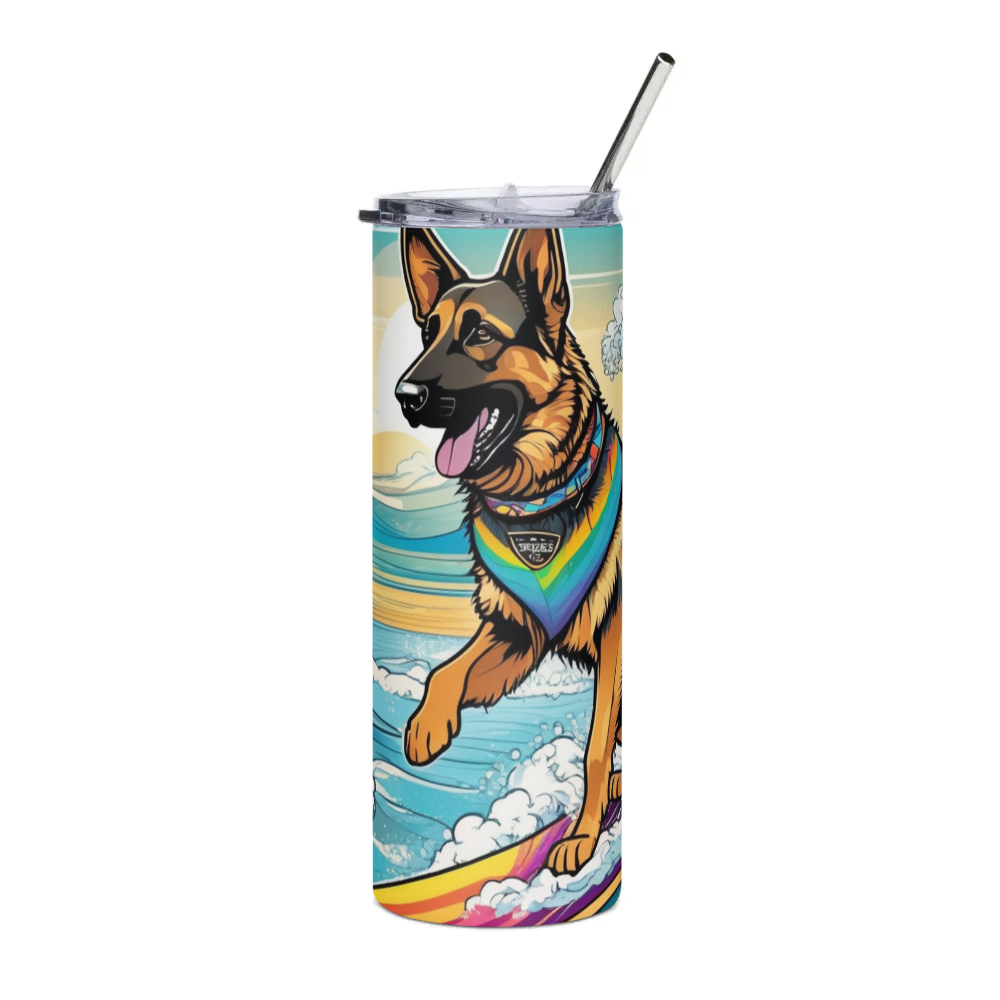 PugMug Custom German Shepherd Dog Stainless Steel Tumbler