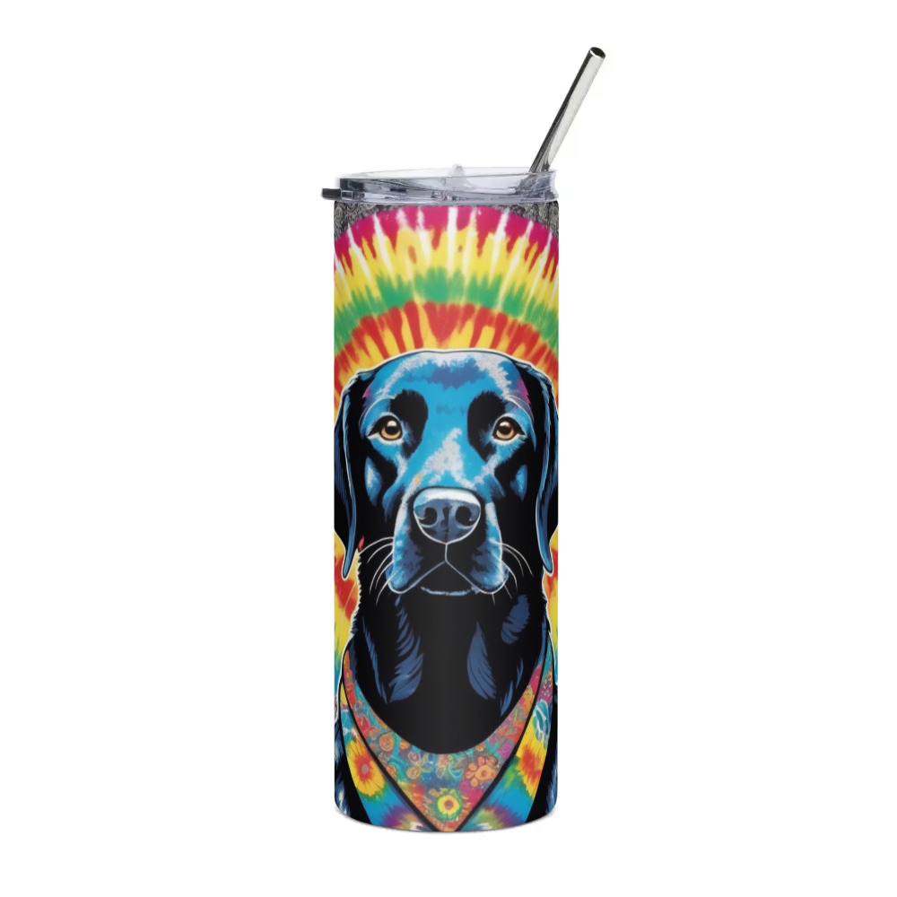 PugMug Custom Black Labrador Retriever Stainless Steel Tumbler