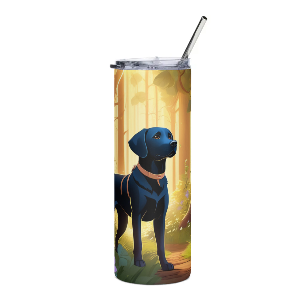 PugMug Custom Black Labrador Retriever Stainless Steel Tumbler