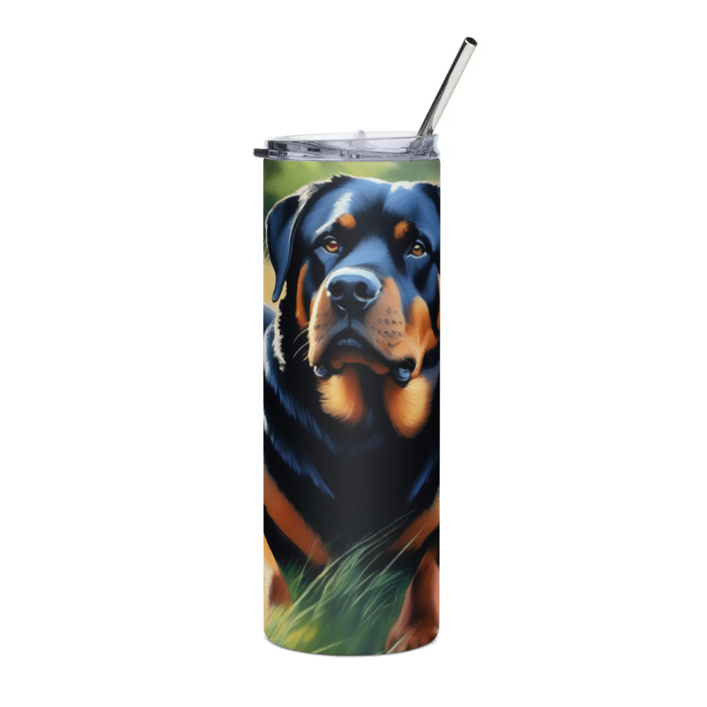 PugMug Custom Rottweiler Stainless Steel Tumbler