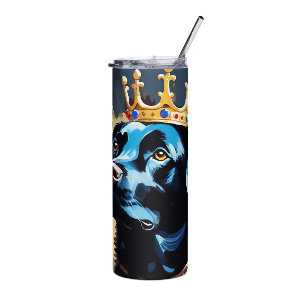 PugMug Custom Black Labrador Retriever Stainless Steel Tumbler