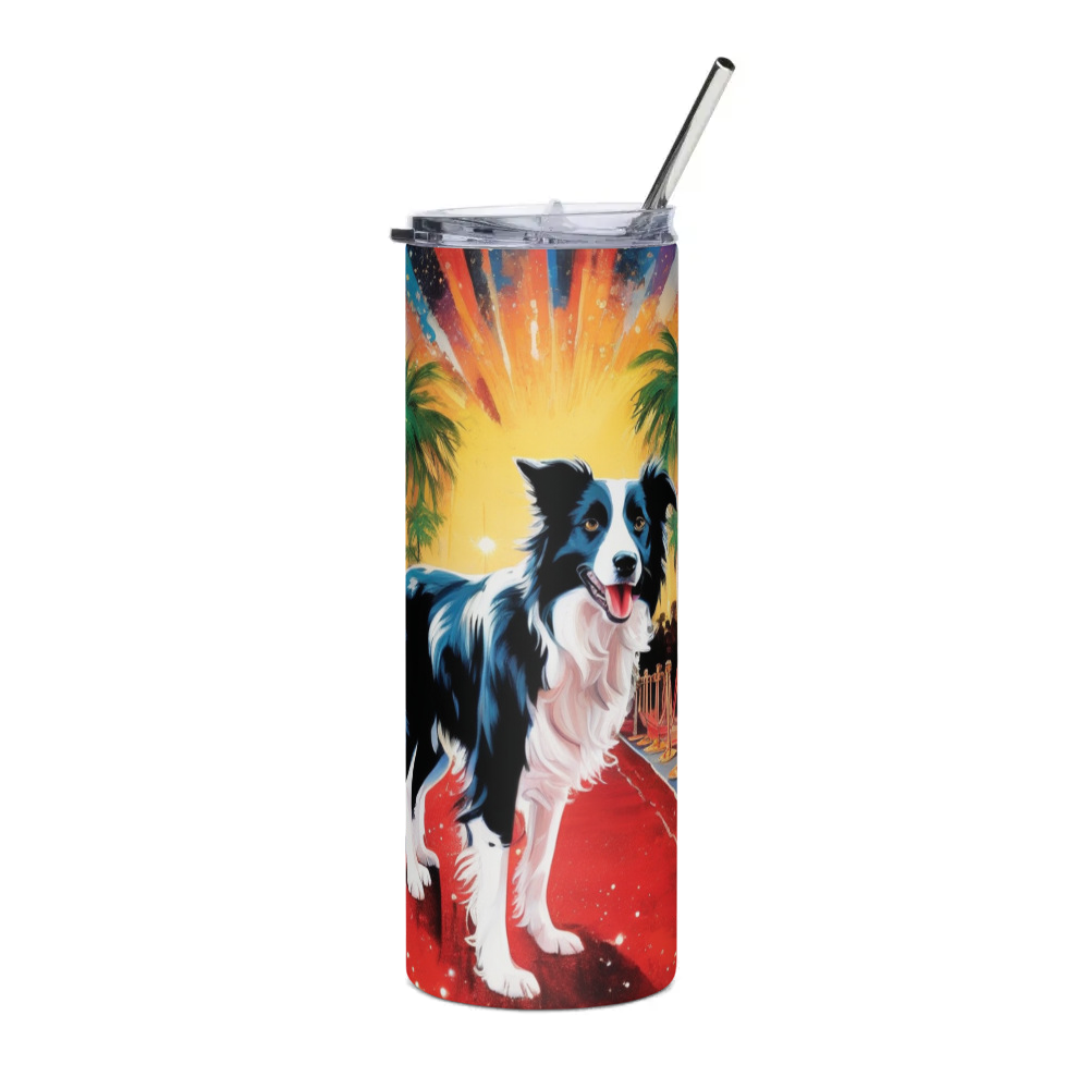 PugMug Custom Border Collie Stainless Steel Tumbler