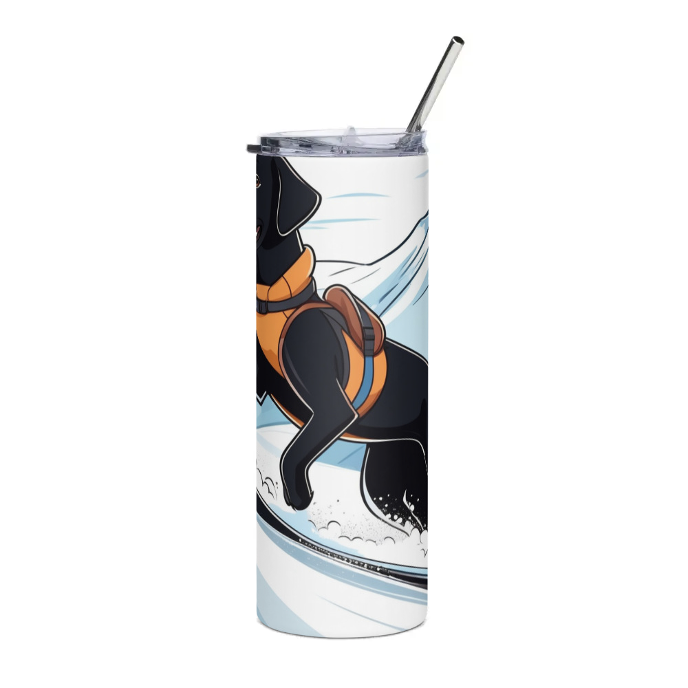 PugMug Custom Black Labrador Retriever Stainless Steel Tumbler