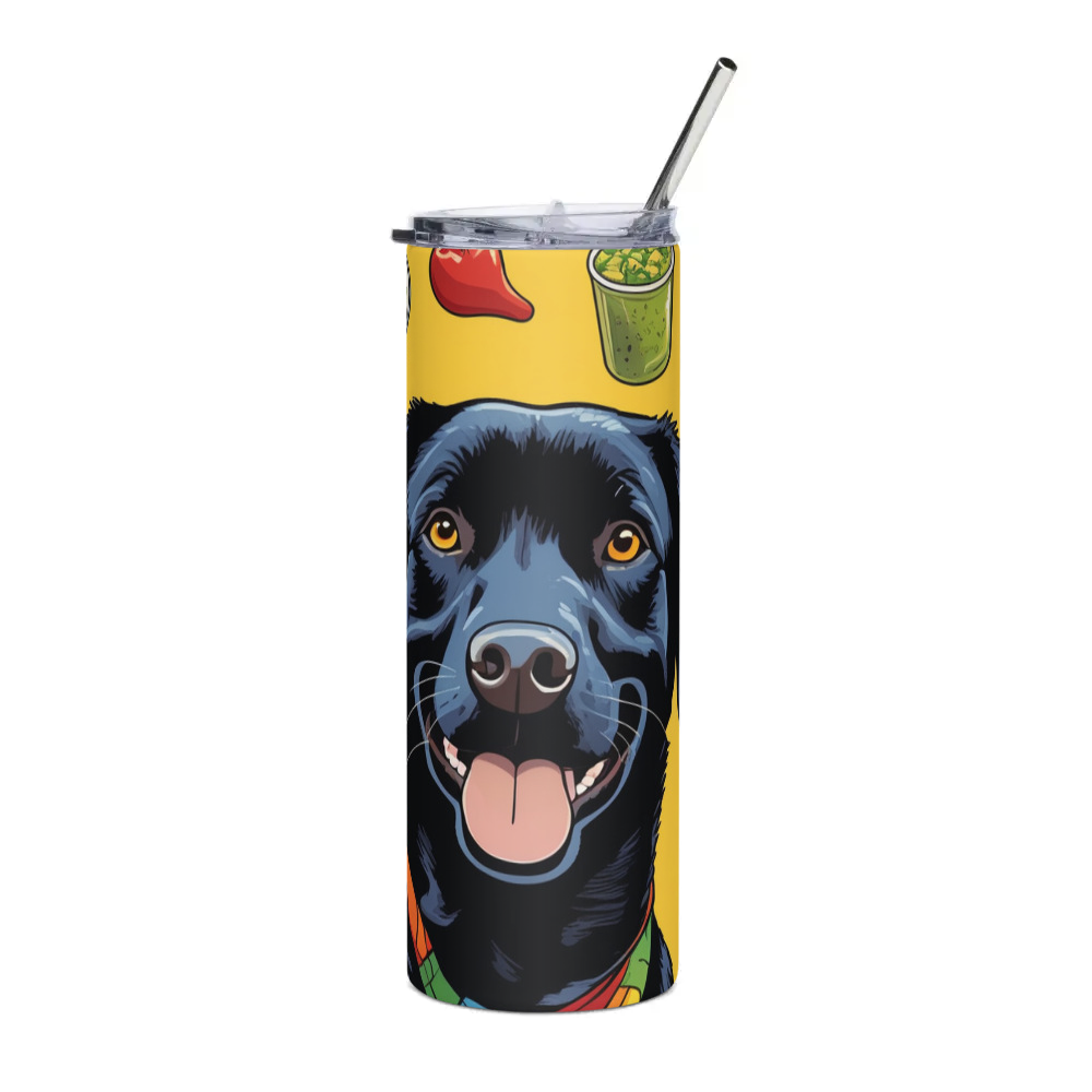 PugMug Custom Black Labrador Retriever Stainless Steel Tumbler