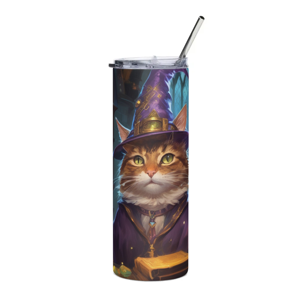 PugMug Custom Tabby Companion Cat Stainless Steel Tumbler