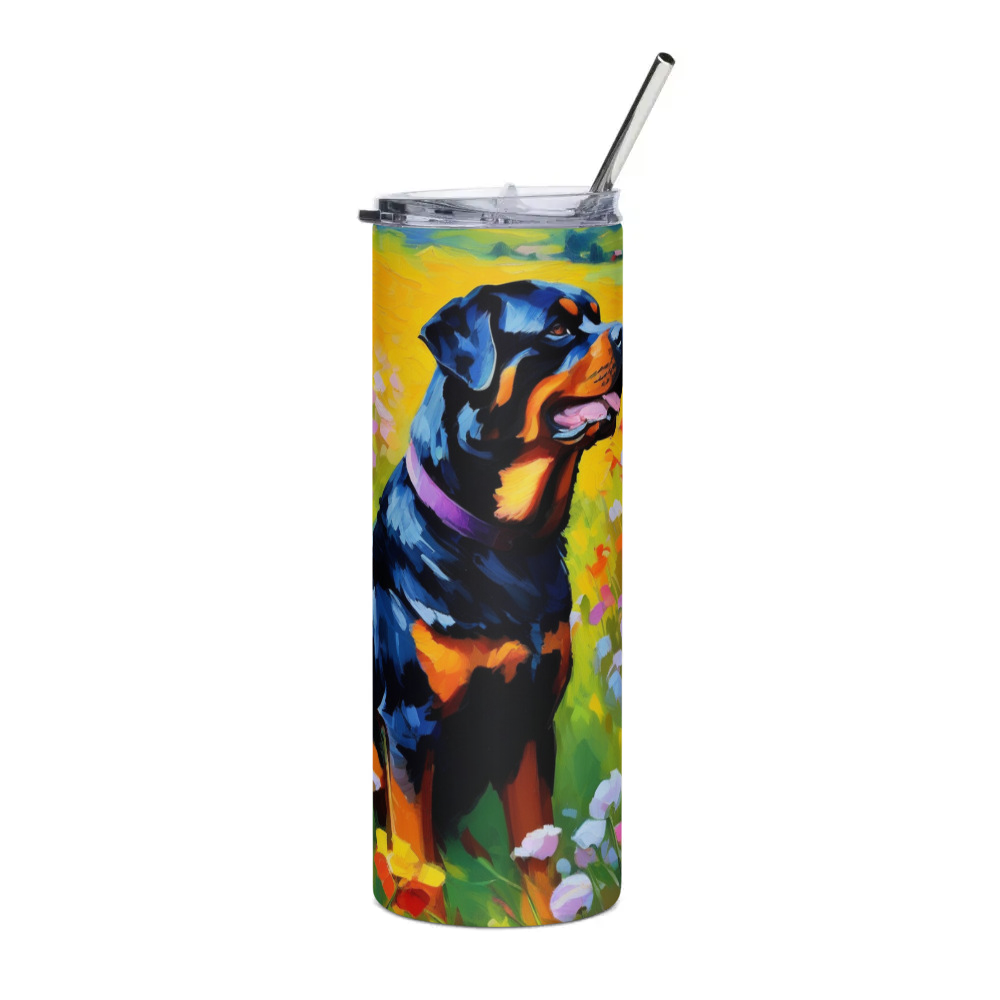 PugMug Custom Rottweiler Stainless Steel Tumbler