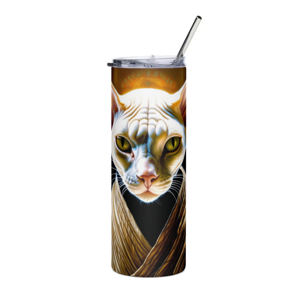 PugMug Custom White Sphynx Cat Stainless Steel Tumbler