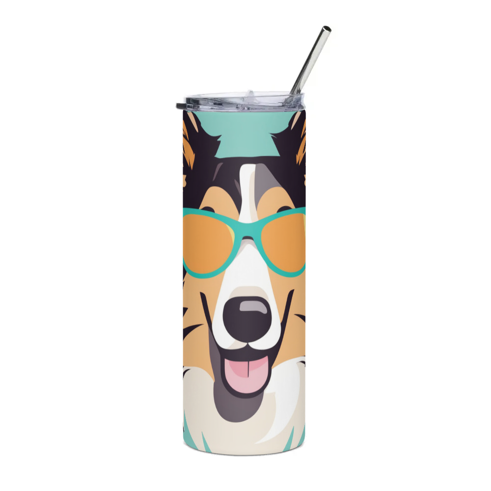 PugMug Custom Collie Stainless Steel Tumbler