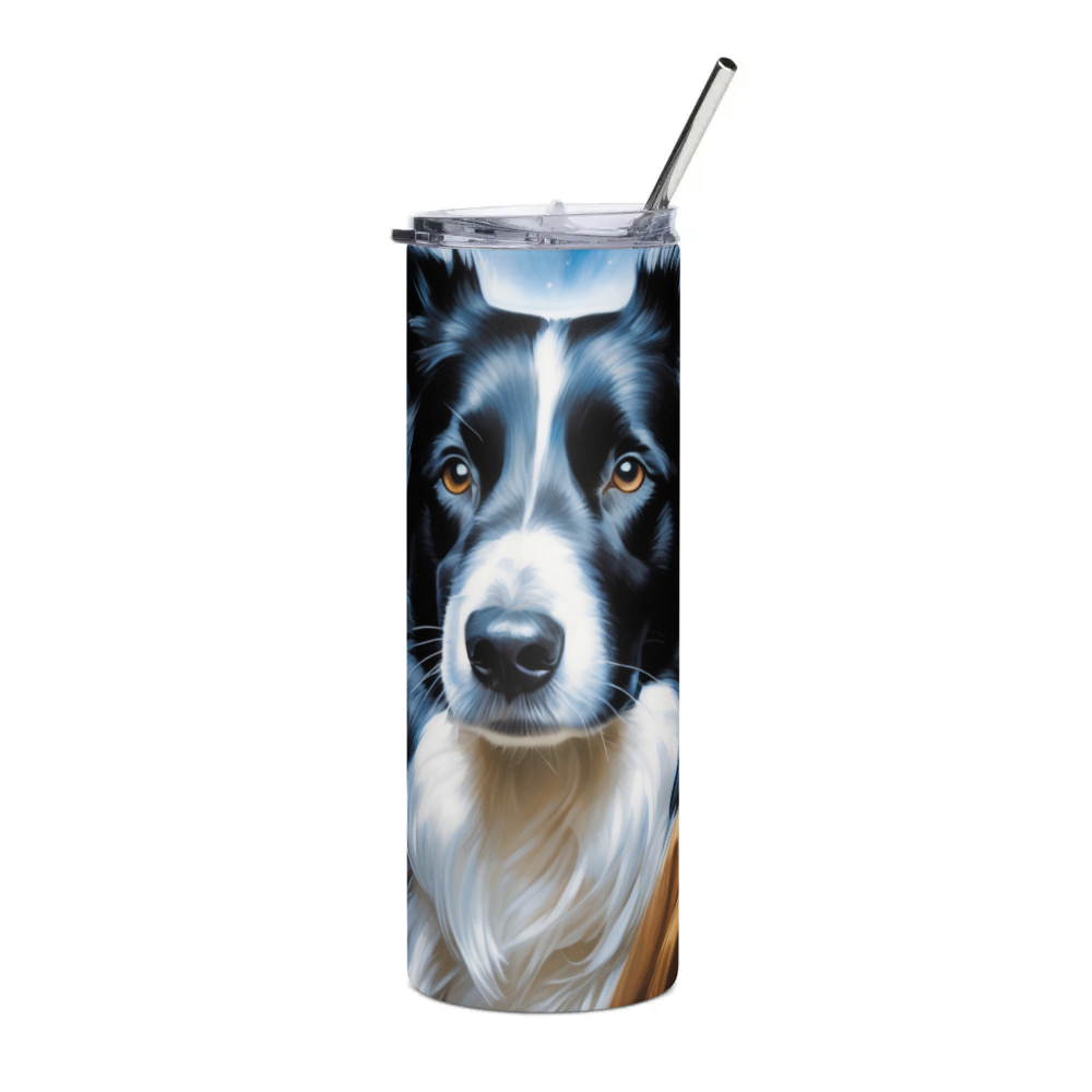 PugMug Custom Border Collie Stainless Steel Tumbler