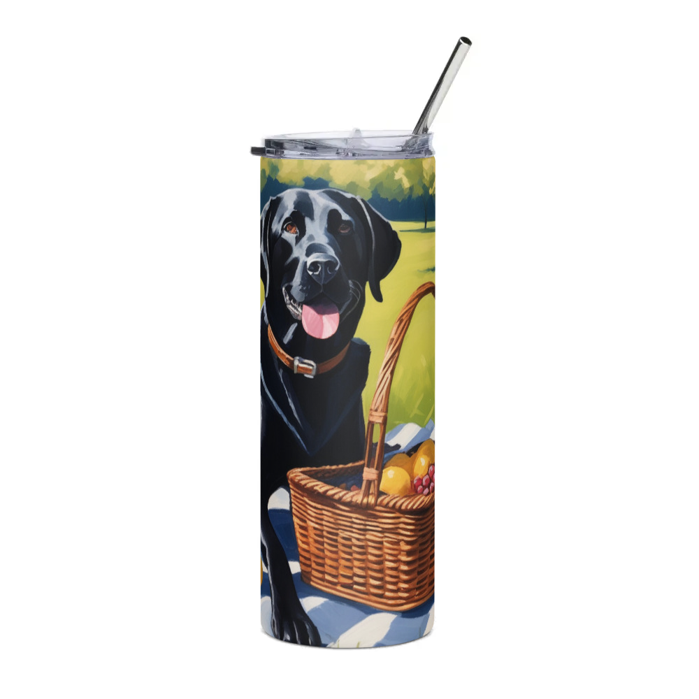 PugMug Custom Black Labrador Retriever Stainless Steel Tumbler