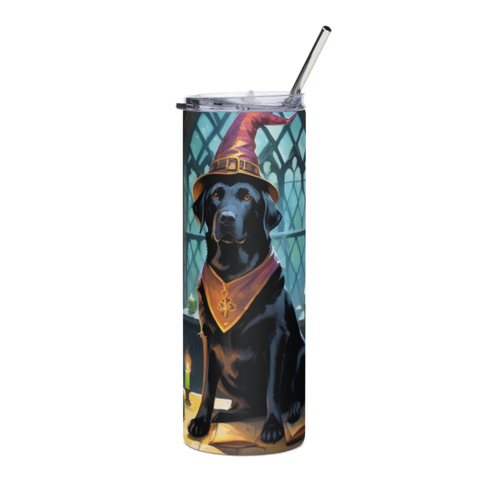 PugMug Custom Black Labrador Retriever Stainless Steel Tumbler
