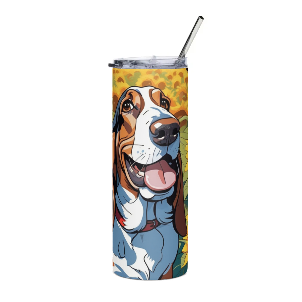 PugMug Custom Basset Hound Stainless Steel Tumbler