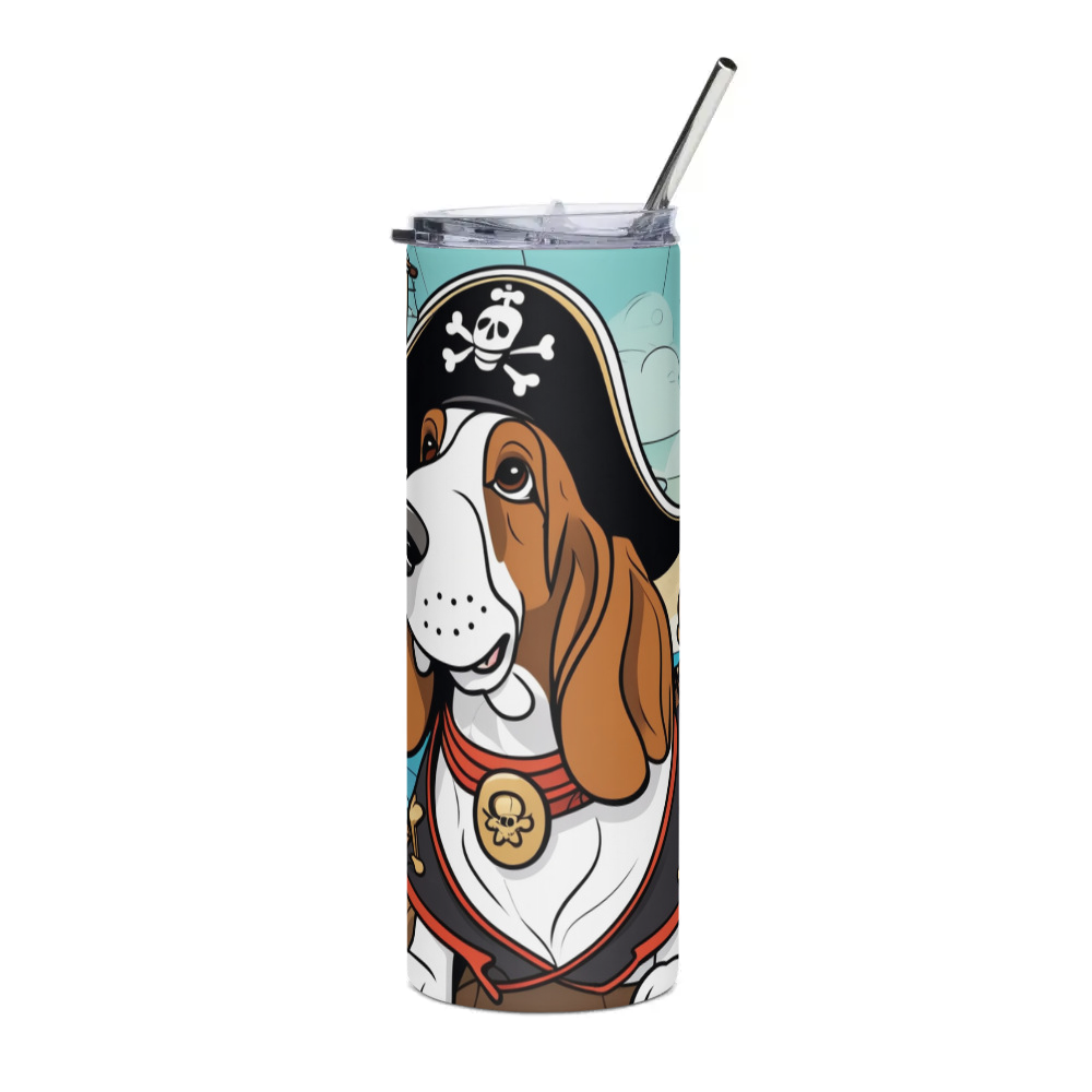 PugMug Custom Basset Hound Stainless Steel Tumbler