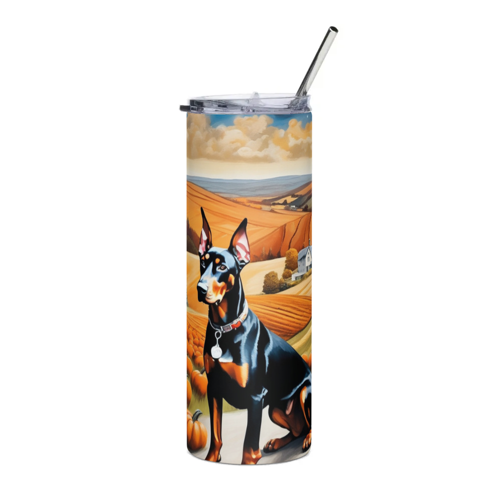 PugMug Custom Doberman Pinscher Stainless Steel Tumbler